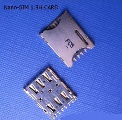 50V 0.5A 6 Pinli Push Pull Nano SIM Kart Konnektörleri